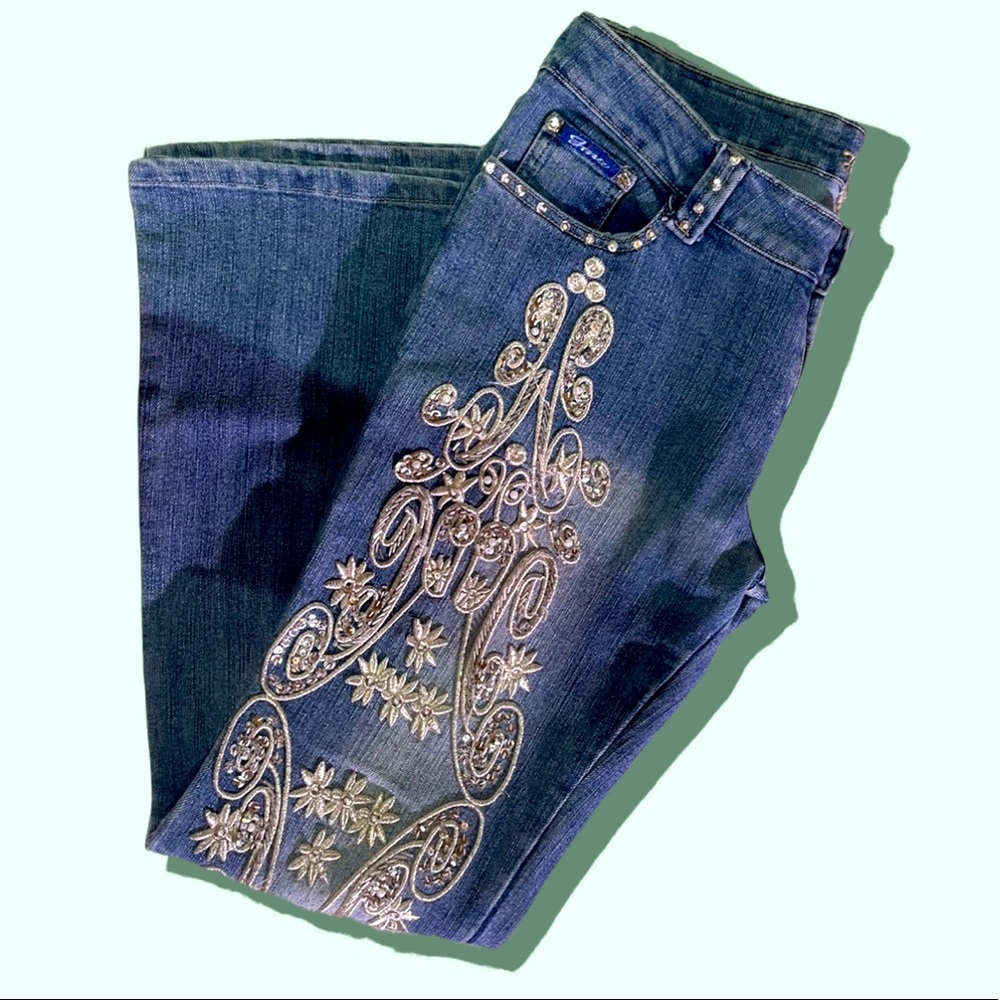 Retro embellished bell bottom Jeans size 11/12